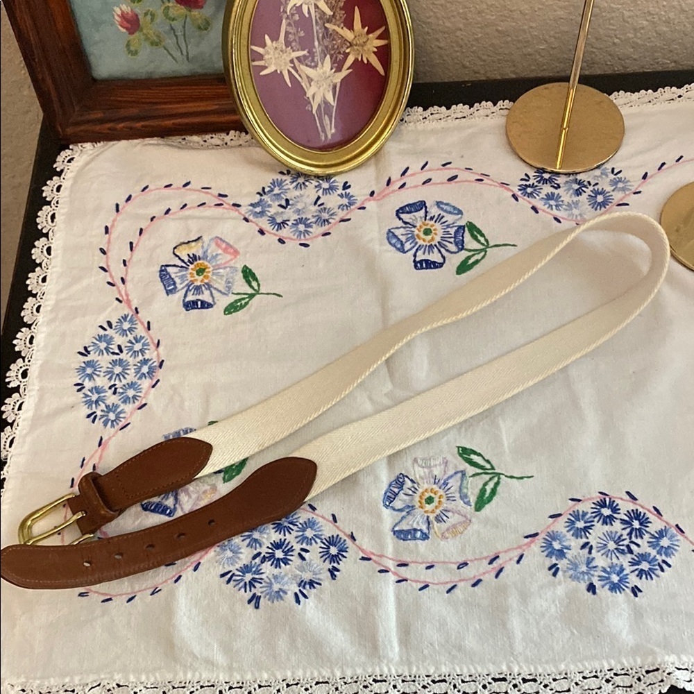 Coach Leather & Canvas Weaved Belt 3880 - Picture 7 of 8